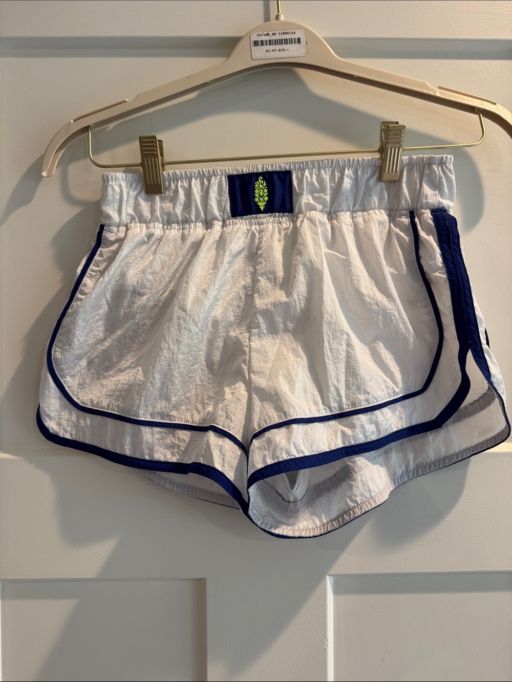 FP Movement by Free People White Shorts with Navy Trim